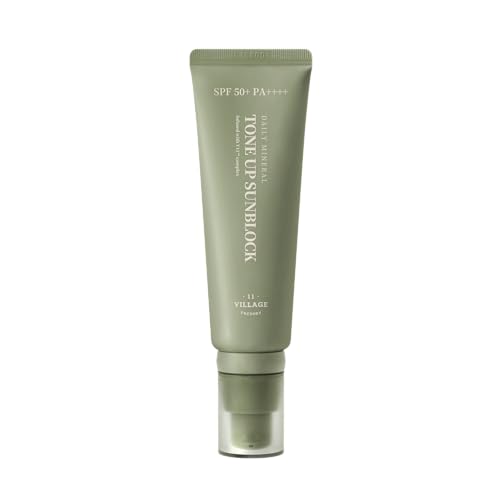 [Village 11 Factory] Daily Mineral Tone Up Sunblock (50Ml) Coreana - Crema Solare Minerale - Illumina La Carnagione E Opacizza - Idrata - Anti-Invecch
