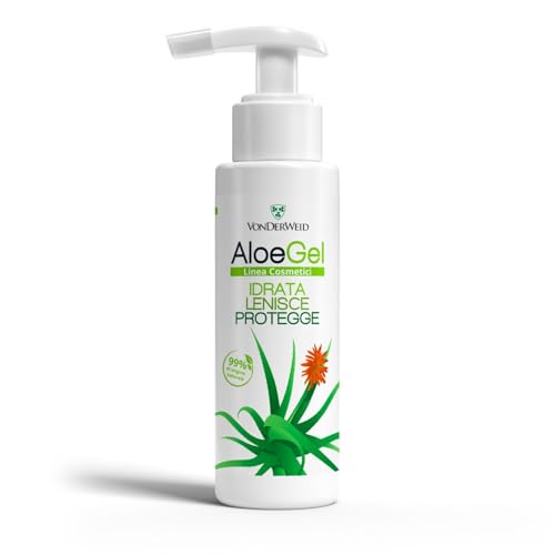 Vonderweid Aloegel - Gel Aloe Vera Puro + Aloe Arborescens Gel | Gel Lenitivo Idratante E Protettivo Da Piante Di Aloe Italiane | Gel Da Aloe Pura Non