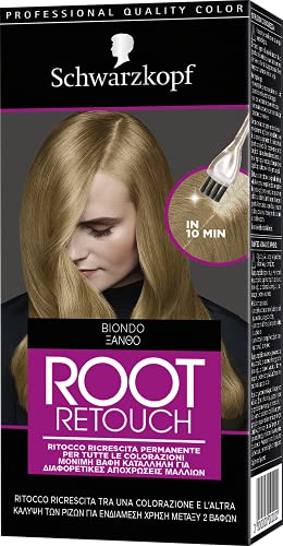 Schwarzkopf, Ritocco Ricrescita Permanente, Tinta Per Copertura Dei Capelli Bianchi, Arricchita Con Olio, Nutriente, Biondo