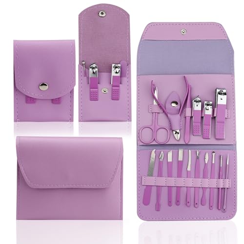 Realand Kit Manicure, 2 Set Da 16 + 4 Pezzi, Kit Per La Cura Delle Unghie, Kit Per Pedicure, Tagliaunghie Professionale, Set Per Manicure E Pedicure,