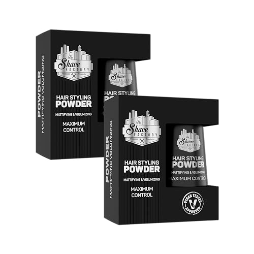 The Shave Factory Polvere Volumizzante I Hair Styling Powder Per Uomini Acconciature I Polvere Per Capelli Lunghi E Casual I Per Capelli Opachi E Volu