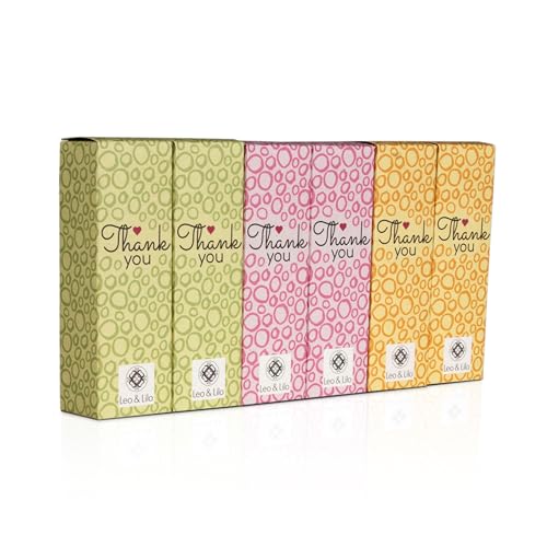 Leo & Lilo Piccoli Saluti Di Ringraziamento – Incantevoli Set Regalo Di Creme Per Le Mani – Set Da 6 Ciascuno Con 6 Mini Creme Per Le Mani Confezionat