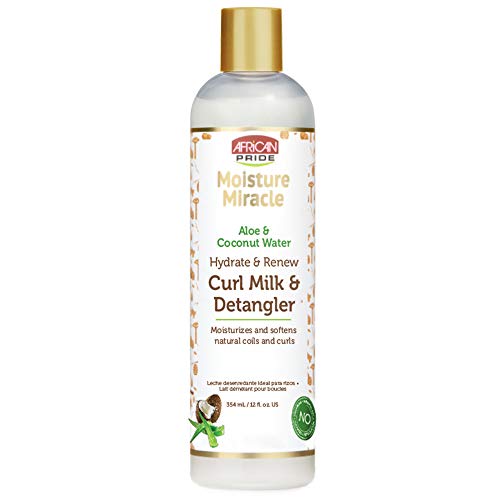 African Pride Moisture Miracle Hydrate & Renew - Latte Districante Per Capelli E Riccioli Naturali, Idrata E Controlla L'Effetto Crespo, 340 G