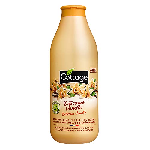 Cottage - Bagno Doccia E Latte Umidizzato - Deliziosa Vaniglia - 97% Ingredienti Naturali - 1 Unità - 750 Ml