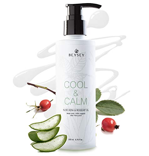 Gel Di Aloe Vera Naturale Con Olio Di Rosa Canina - Crema Corpo Idratante/Doposole/Post-Depilazione - Cool&Calm Di Besey / 200Ml
