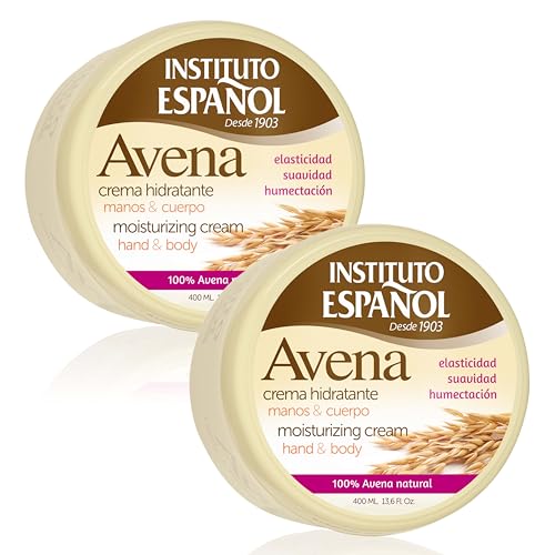 Instituto Español Crema Hidratante Corpo Donna, Uomo, Trattamento E L'Elasticità Per Pelle Secca Screpolata, Crema Avena Ideale Per Tutta La Famiglia,