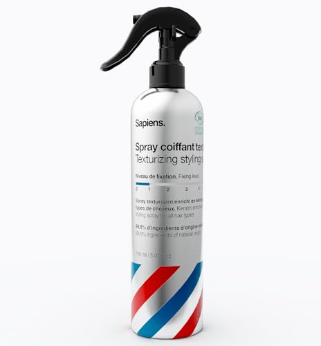 Sapiens Barbershop Sea Salt Spray Capelli Uomo - Spray Acqua Di Mare Bio - Spray Al Sale Marino Per Capelli Arricchito Di Cheratina - Spray Volumizzan