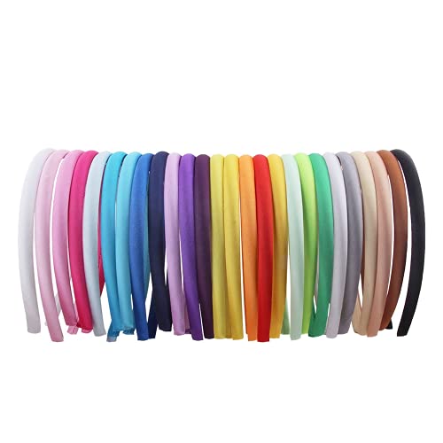 Cerchietti Per Capelli,Fascia Per Capelli In Raso 26 Pezzi Cerchietti Di Plastica Fascia Capelli Multicolore Per Donna Ragazze 10Mm Larghezza