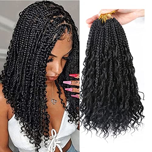 Wowcfyyds 8 Confezioni Uncinetto Braids Meches 14 Pollici Goddess Box Trecce Uncinetto Capelli Ricci Estremità 3X Sintetico Treccia Extension Per Cape