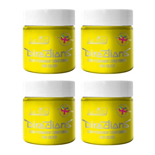 4 X La Riche Directions Semi-Permanent Hair Color 100Ml Tub (Bright Daffodil)