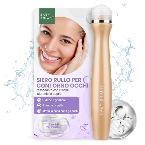 Baby Bright Advanced Siero - Idratante Roll On Serum, Rullo Contorno Intensivo, Riduce Contorno Occhi Occhiaie, Schiarisce Contorno Occhi – 5 Acidi Ia