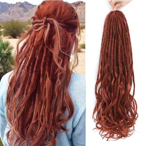 Dt Cheryl Loose Wave Dreadlocks 24 Inch 10 Strands Double Ended Dreadlock Extensions With French Curly Ends, 0.6Cm Thin Synthetic Curly De Dreadlock E