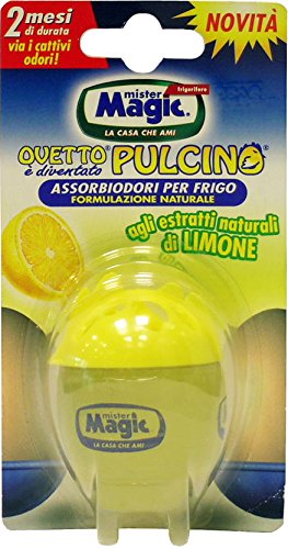 12 X Mister Magic Ovetto Assorbiodori Pulcino Per Frigo Limone