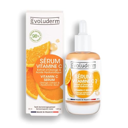 Evoluderm – Siero Brillante Alla Vitamina C – 98% Di Ingredienti Di Origine Naturale – 30Ml – Fabbricazione Francese