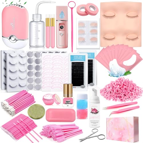 Estensione Delle Ciglia Per Principianti Lash Manichino Testa Con Palpebre Sostituite Ciglia Finte Pratica Ciglia Strips Facial Pinzette Glue Usb Fan