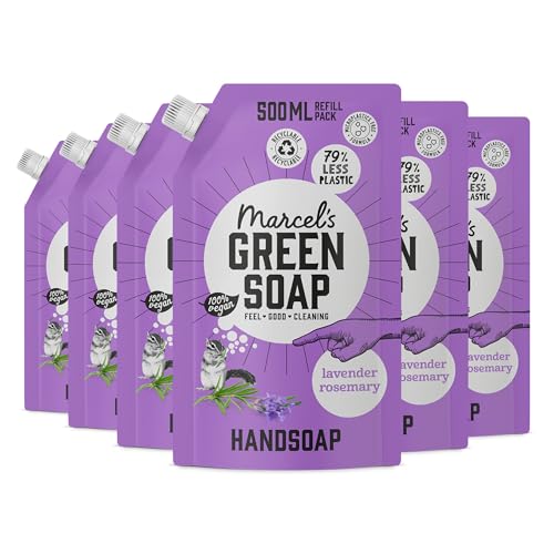 Marcel'S Green Soap - Ricarica Sapone Per Le Mani Lavanda E Rosmarino - Ricarica Per Dispenser Di Sapone Per Le Mani - 100% Ecologico E Vegano - 97% B