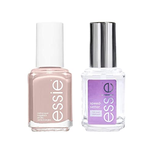 Essie Kit Con Smalto A Lunga Tenuta Nr. 6 Ballet Slippers & Top Coat Speed Setter Ad Asciugatura Rapida, Risultato Professionale Fino A 14 Giorni, 13,