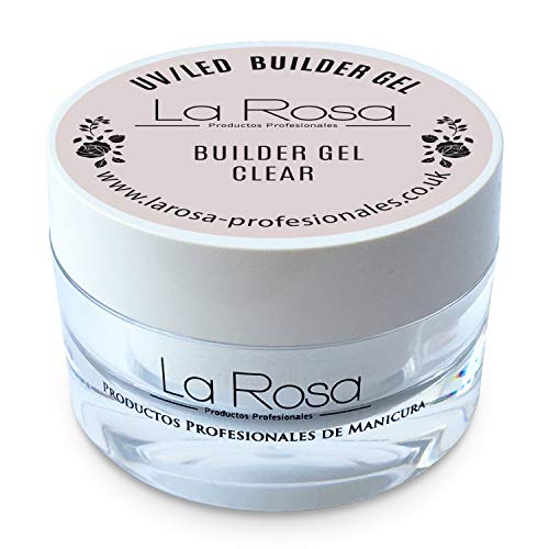 Builder Gel Per Unghie Uv/Led - Flessibile E Moderatamente Spesso, Molto Buono Proprietà Adesive - Rosa Latteo (Clear)
