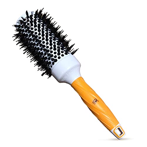 Global Keratin Gk Hair - Spazzola Termica Professionale Rotonda Extra Arancione, 53 Mm, Per Asciugatura, Spazzola In Ceramica Agli Ioni Per Acconciare