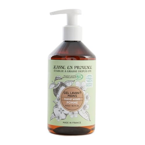 Jeanne En Provence – Gel Lavant Pour Les Mains – Bio – Fragranza Mela – Flacone Pompa 300 Ml – 98% Di Ingredienti Di Origine Naturale – Made In France