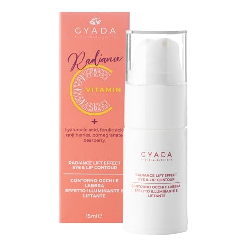 Gyada Cosmetics, Radiance Lift Effect Eye & Lip Contour, Contorno Occhi E Labbra Illuminante, Azione Antiossidante, Contrasta I Segni Dell'Età E D'Esp