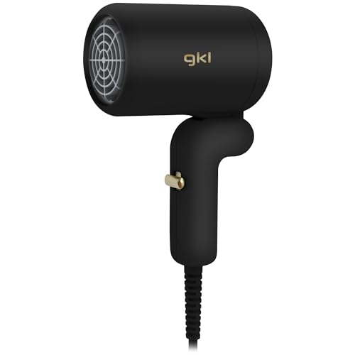 Gkl Mini Asciugacapelli Da Viaggio, 400 W, Pieghevole, Flusso D'Aria Calda Fino A 70 °C Per Valigie, Palestra, Zaino E Uso Quotidiano. Mini Essiccator