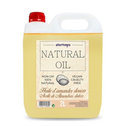 Plantawa Olio Di Mandorle Dolci 2L | Olio Di Mandorle Per Massaggi, Gravidanza E Smagliature | Olio Di Mandorle Per Il Corpo Che Idrata Corpo, Pelle,