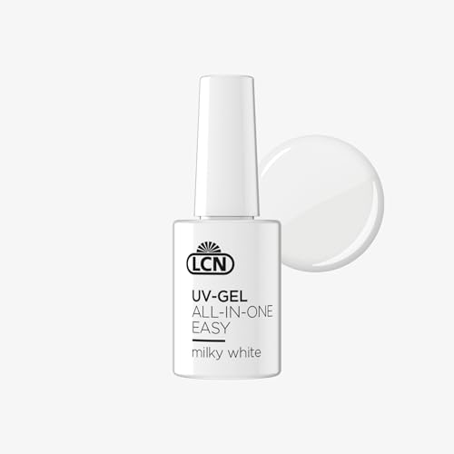 Lcn Gel Uv All In One Easy Milky White – Gel Uv 3 In 1 – Per Una Presa Ancora Migliore – Adesione, Costruzione E Sigillatura – Vegano, Senza Speriment