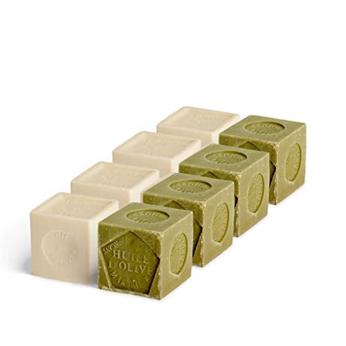 La Corvette, Cubetti Di Sapone Di Marsiglia All'Oliva Ed Extra Puro - 8X300G - Senza Confezione - Vero Sapone Di Marsiglia Cotto In Un Calderone