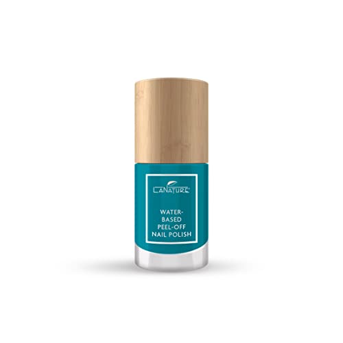 Lanature Smalto A Base D'Acqua – Blu – Vegan – Waterbased & Peel-Off Ocean Blue, 10 Ml