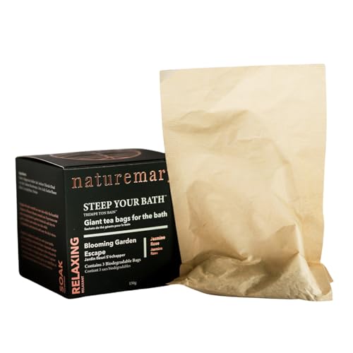Naturemary Relaxing Steep Your Bath Blooming Garden Escape - Moisturizing Bath Soak For Dull, Tired Skin - Flower Blend - Jasmine Rosa - 150 G