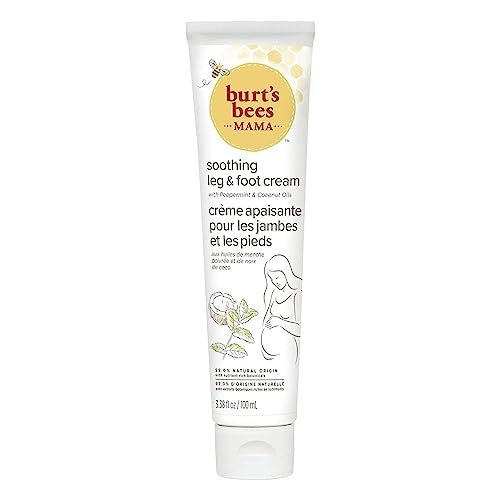 Burt'S Bees Mama Crema Lenitiva Per Gambe E Piedi, Per Un Immediato Sollievo Lenitivo, Con Olio Di Cocco E Menta Piperita, 100 Ml