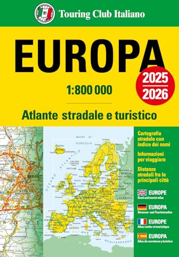 Europa. Atlante Stradale E Turistico 1:800.000. 2025-2026