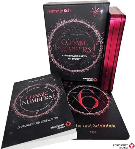 Cosmic Numbers (Numerologie): 42 Karten, Farbiges 192-Seitiges Booklet, Box Mit Metallicfolie, Karten Mit Pink-/Metallicschnitt