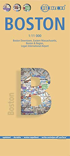 Boston. Map 1:11 000: Boston Downtown, Eastern Massachusetts, Boston & Region, Logan International Airport