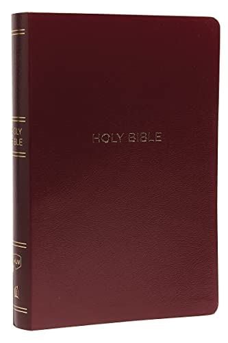 Nkjv Holy Bible, Giant Print Center-Column Reference Bible, Burgundy Leather-Look, 72,000+ Cross References, Red Letter, Comfort Print: New King James