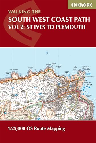 South West Coast Path Map Booklet - Vol 2: St Ives To Plymouth: 1:25,000 Os Route Mapping