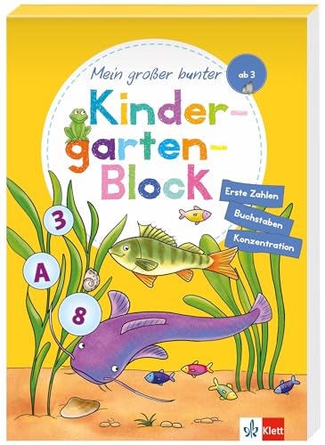 Klett Mein Großer Bunter Kindergarten-Block: Erste Zahlen, Buchstaben, Konzentration