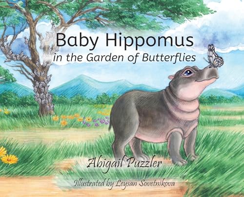 Baby Hippomus In The Garden Of Butterflies