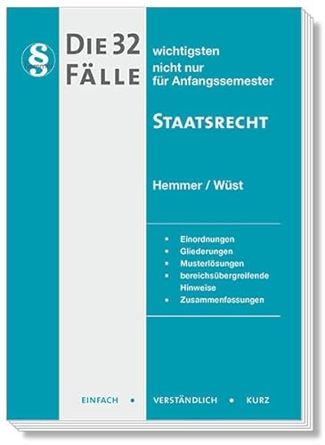 Die 32 Wichtigsten Fälle Staatsrecht: Einfach - Verständlich - Kurz