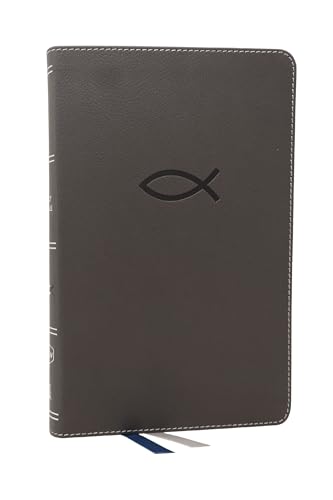 The Holy Bible: New King James Version, Gray Leathersoft, Thinline Bible: Youth Edition: Red Letter, Comfort Print