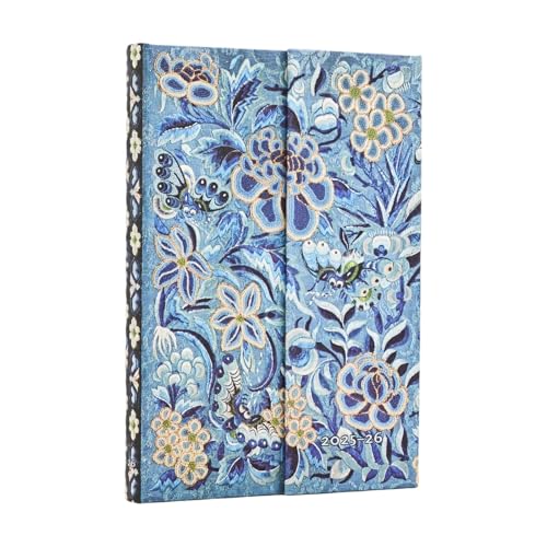 2026 Blue Willow (Celebrate Hanfu) Mini 18-Month Horizontal Hardcover Flexi Dayplanner 2025-2026 (Wrap Closure)