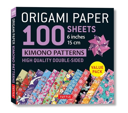 Origami Paper 100 Sheets Kimono Patterns Patterns 6 In 15 Cm: High-Quality Double-Sided Origami Sheets Printed With 12 Different Patterns Instructions