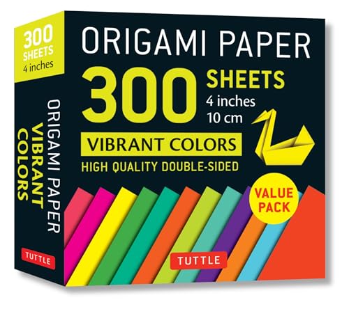 Origami Paper Vibrant Colors: Tuttle Origami Paper: Double-Sided Origami Sheets Printed With 12 Different Designs