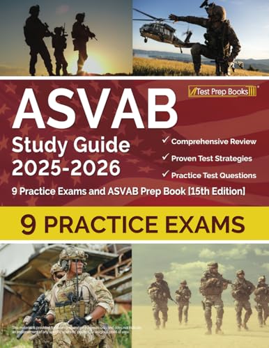 Asvab Study Guide 2025-2026: 9 Practice Exams And Asvab Prep Book [15Th Edition]