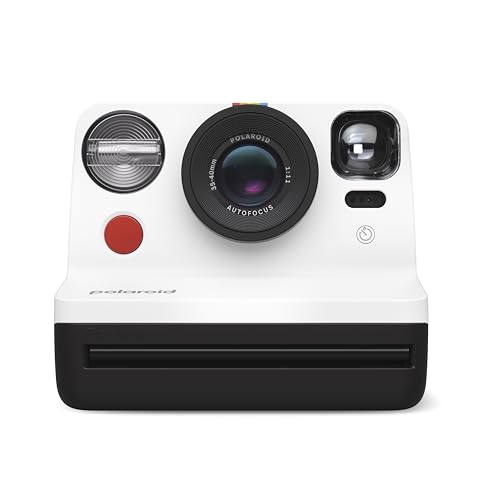 Fotocamera Istantanea Polaroid Now Everything Box Generation 2 Nero E Bianco + Confezione Da 8 Pellicole E Cinghia