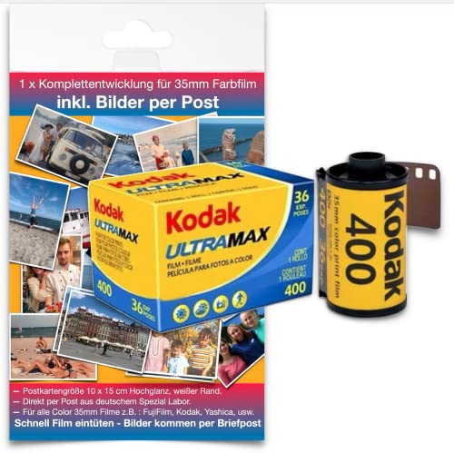 Kodak Ultramax 400/36 - Cartello Colorato Da 35 Mm, Con Sacchetto Di Sviluppo Per Fino A 36 Immagini A Colori/Worldwide Shipping + We Transfer