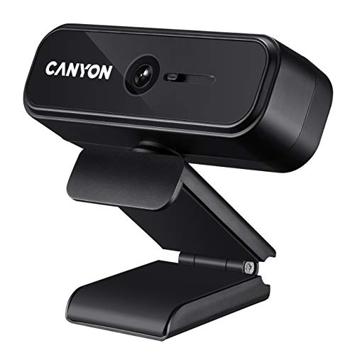 Canyon Webcam Usb Con Microfono | Videocamera Web Di Qualità Hd 720P / 30Fps Per Tv / Pc / Laptop / Tablet | Correzione Della Luce Hd Lente A 5 Strati