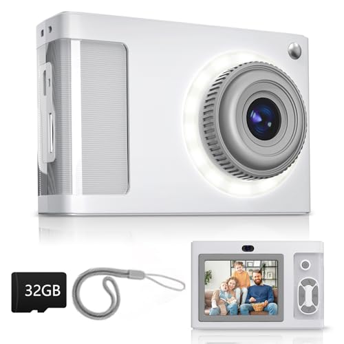 Macchina Fotografica Digitale, Arnssien 1080P Vintage Fotocamera Digitale Per Bambini, Schermo 2,4" Con 16 Luci Led, Regalo Economico Per Bambini Più