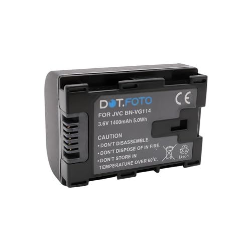 Dot.Foto Bn-Vg114 Premium 3.6V / 1400Mah Batteria Ricaricabile Per Jvc